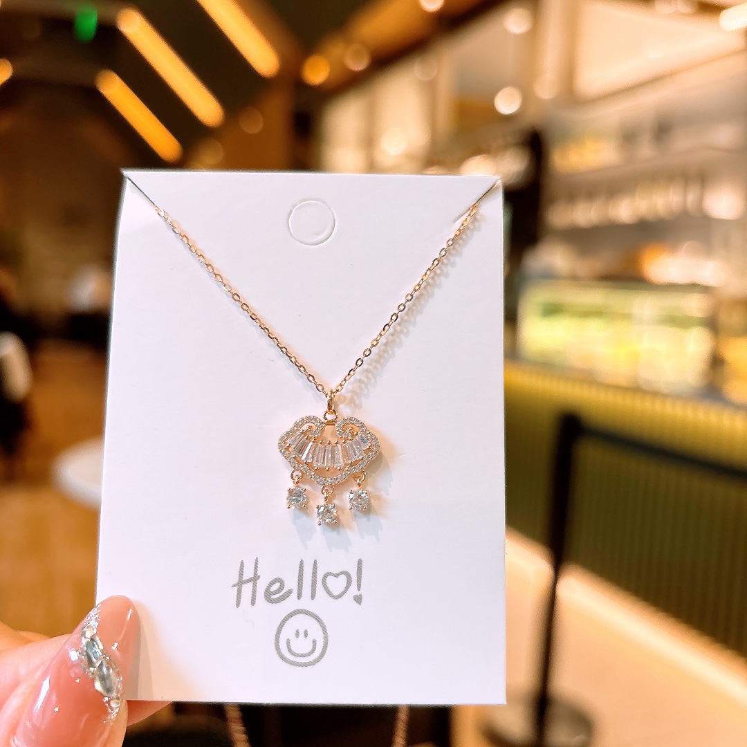 ラグジュアリーニッケル無添加銀ネックレスシルバー 婚約