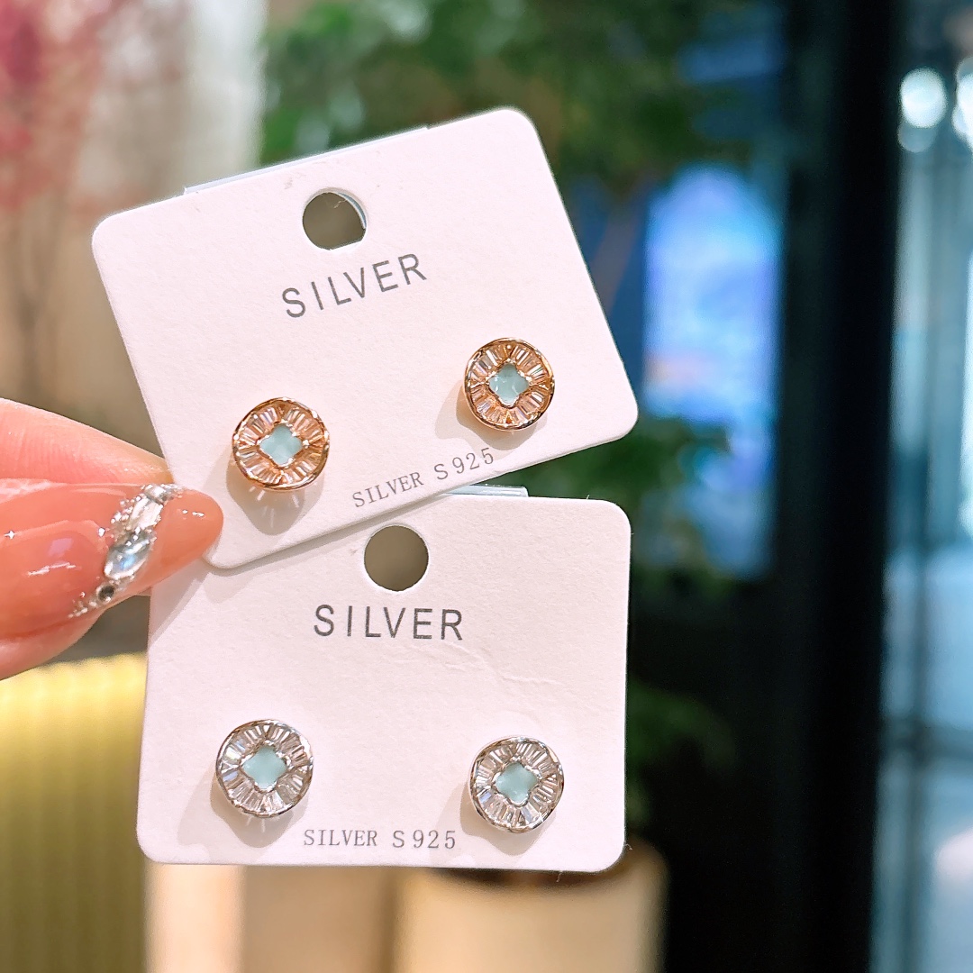 Solid Silver Earrings Artistic Spring Festival Gold