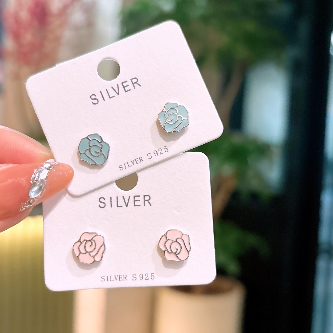 Nickel Free Silver Earrings Light Luxury Spring Festival Gold