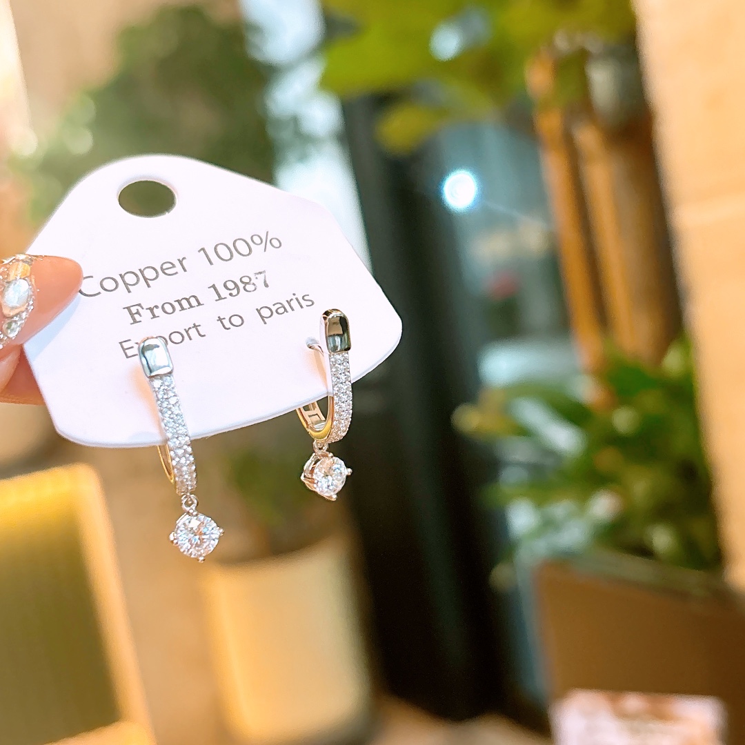 Nickel Free Silver Moissanite Ear Cuffs Fresh Self-love Gold