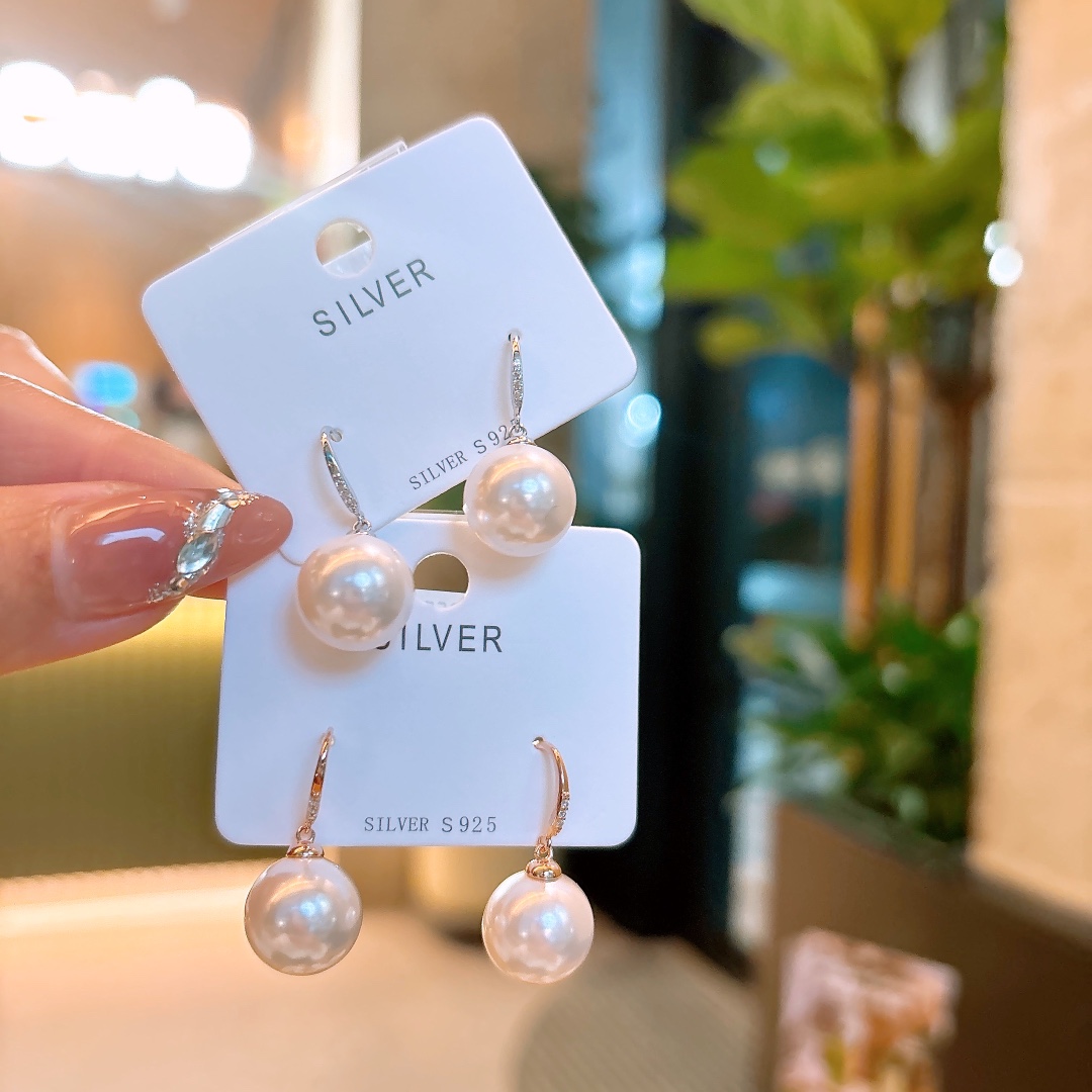 S925 Sterling Silver Drop & Thread Earrings Artistic Proposal Gold