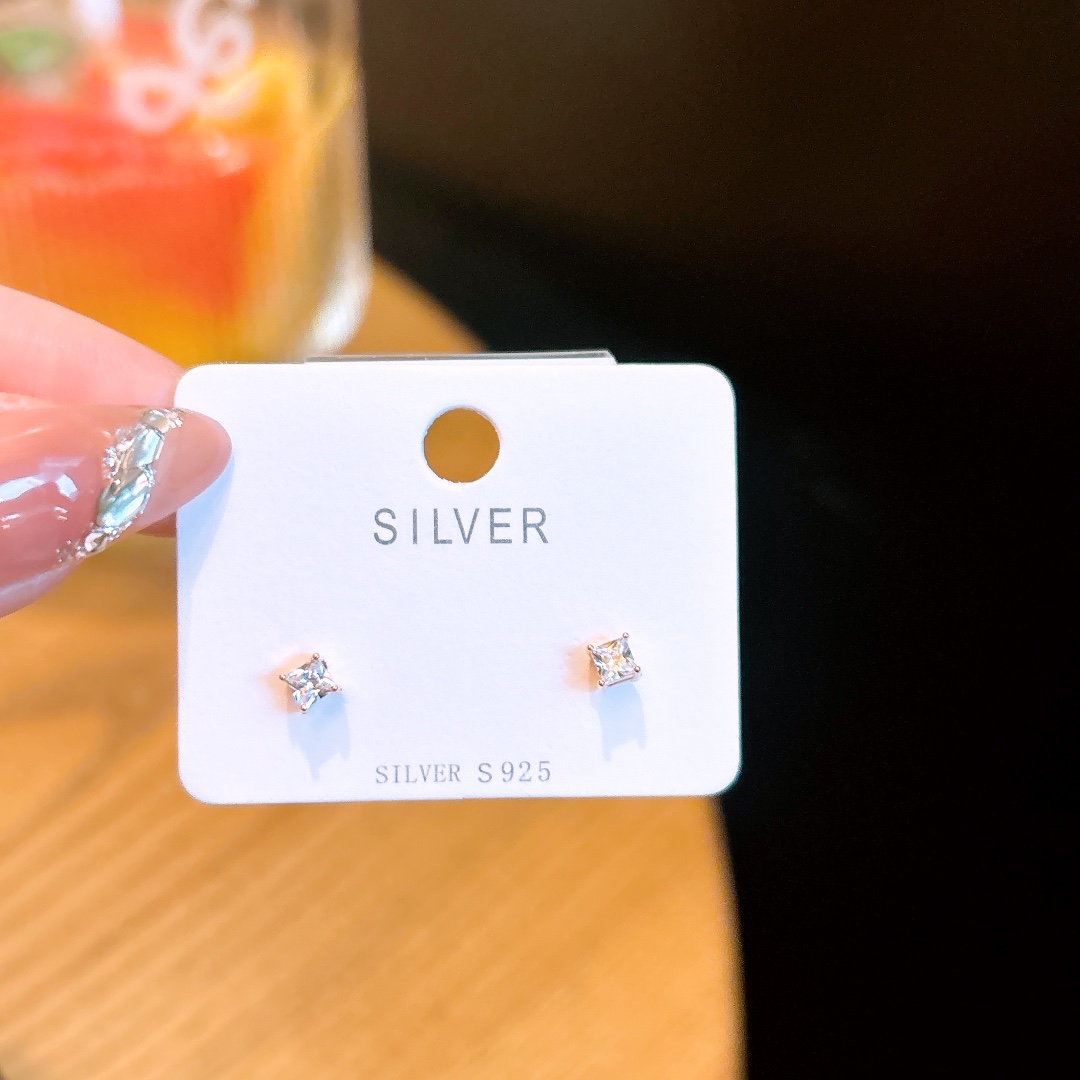 Low Allergy Silver Earrings Intellectual Housewarming Silver