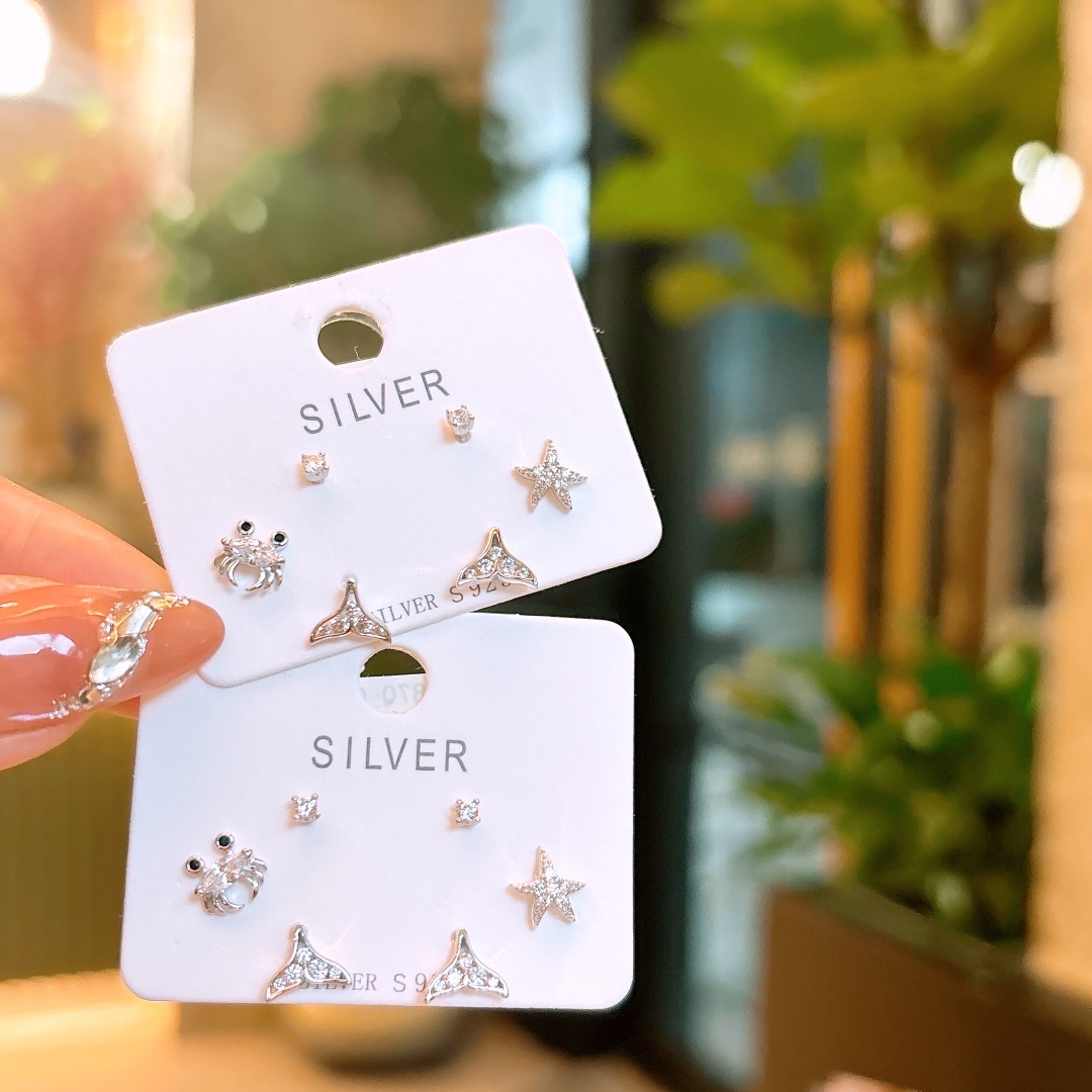 Solid Silver Earrings Vintage Wedding Registration Silver