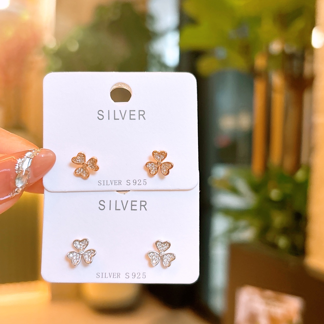 Low Allergy Silver Earrings Cute Valentine's Day Gold