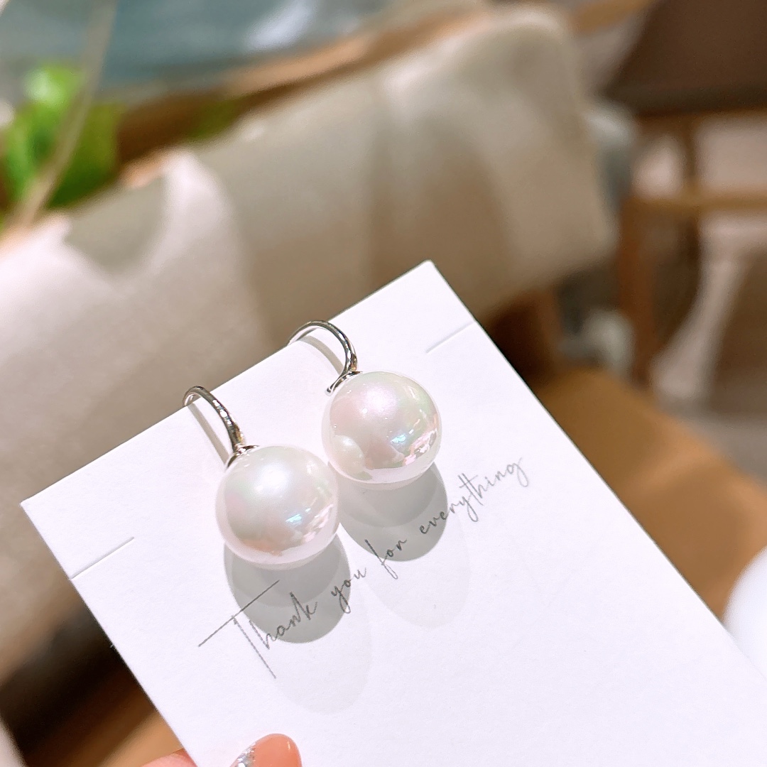 High Polish Silver Drop & Thread Earrings Light Luxury Graduation Gold