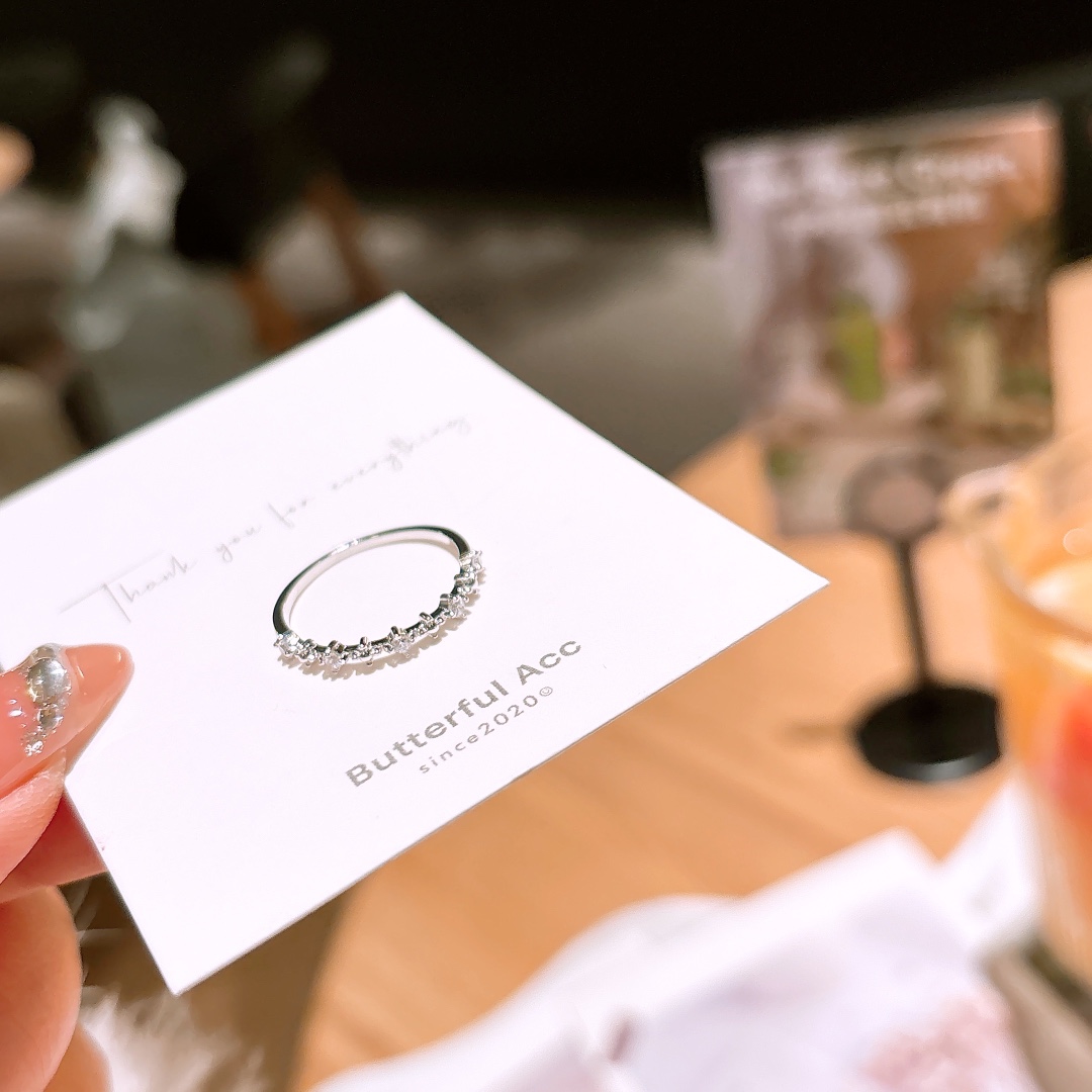 Hypoallergenic Silver Ring Ins Style Spring Festival Silver