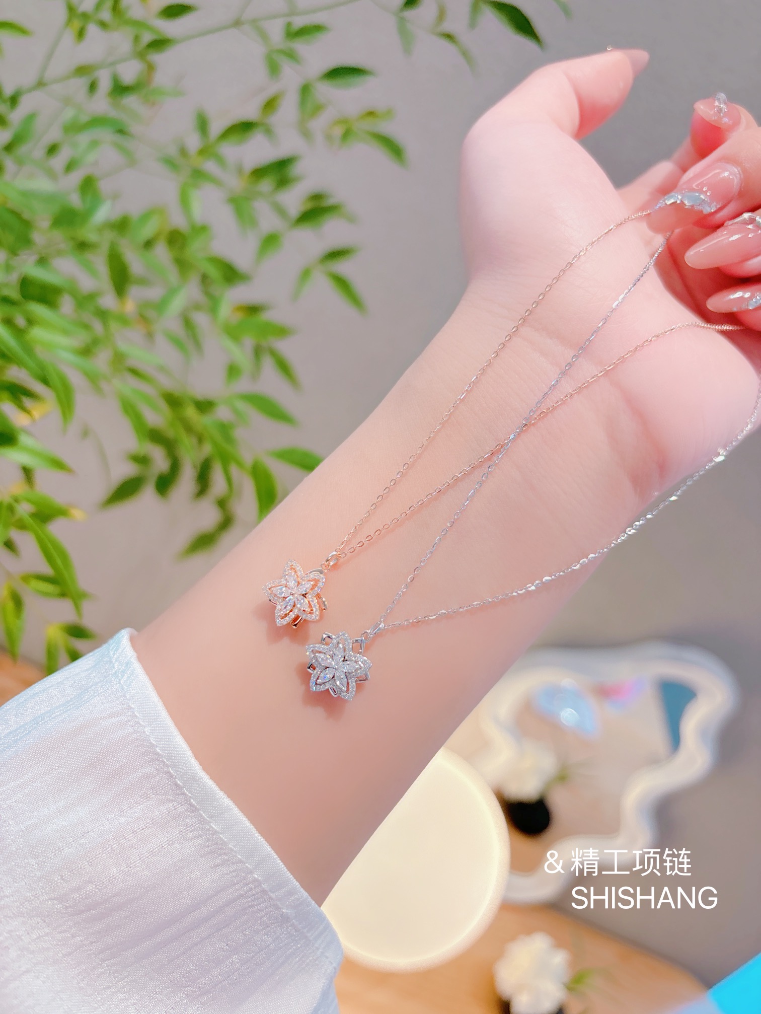 925 Silver Necklace French Spring Festival Silver