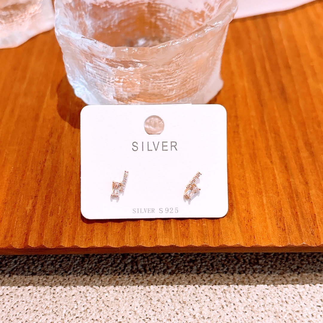 Hypoallergenic Silver Earrings Ultra Minimal Office Silver