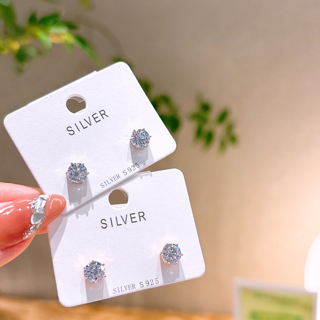 Hypoallergenic Silver Earrings Soft Engagement Gold