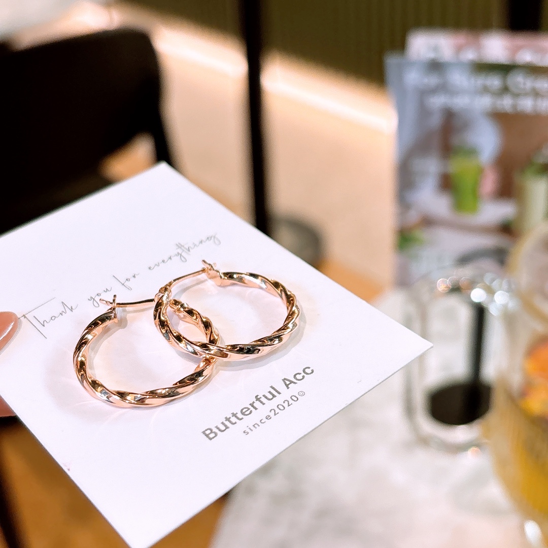 Hypoallergenic Silver Hoop Earrings Cute Housewarming Gold
