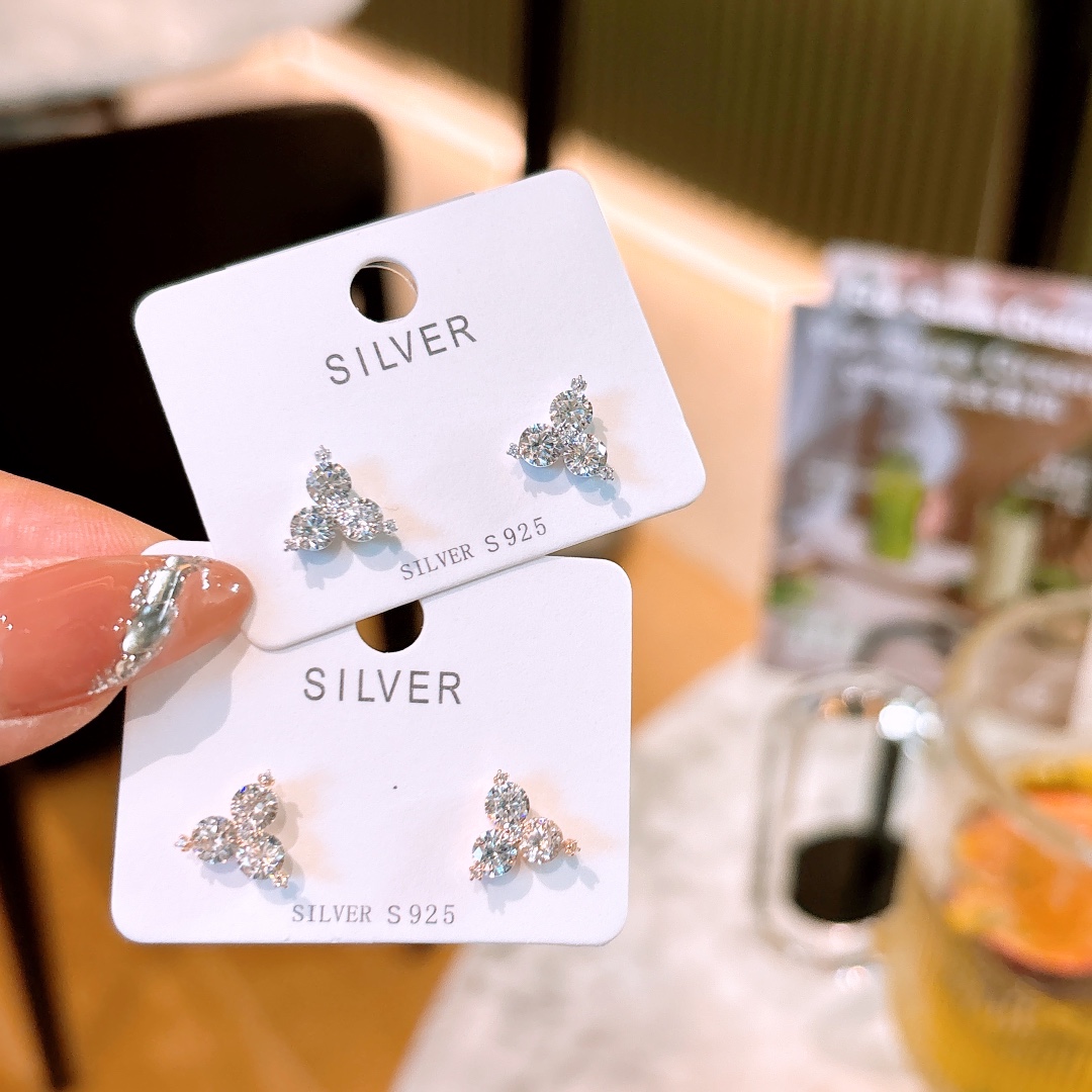 925 Silver Earrings Intellectual Wedding Favor Gold