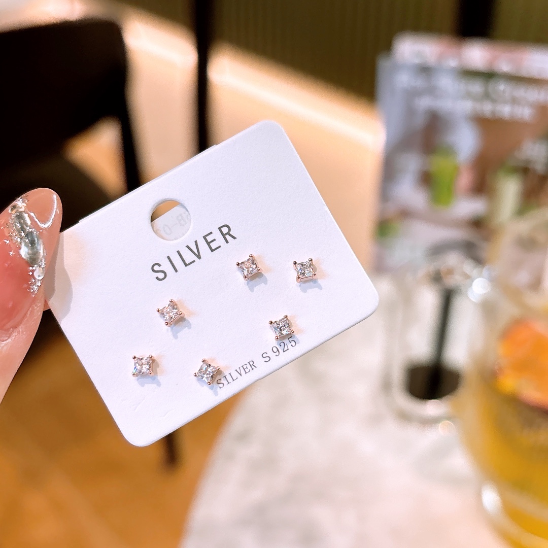 Nickel Free Silver Earrings Gentle Mother's Birthday Gold