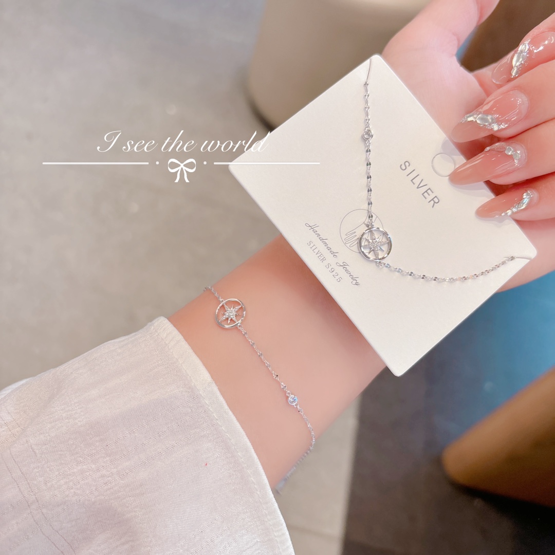 フレッシュS925スターリングシルバーブレスレットシルバー ウェディングギフト