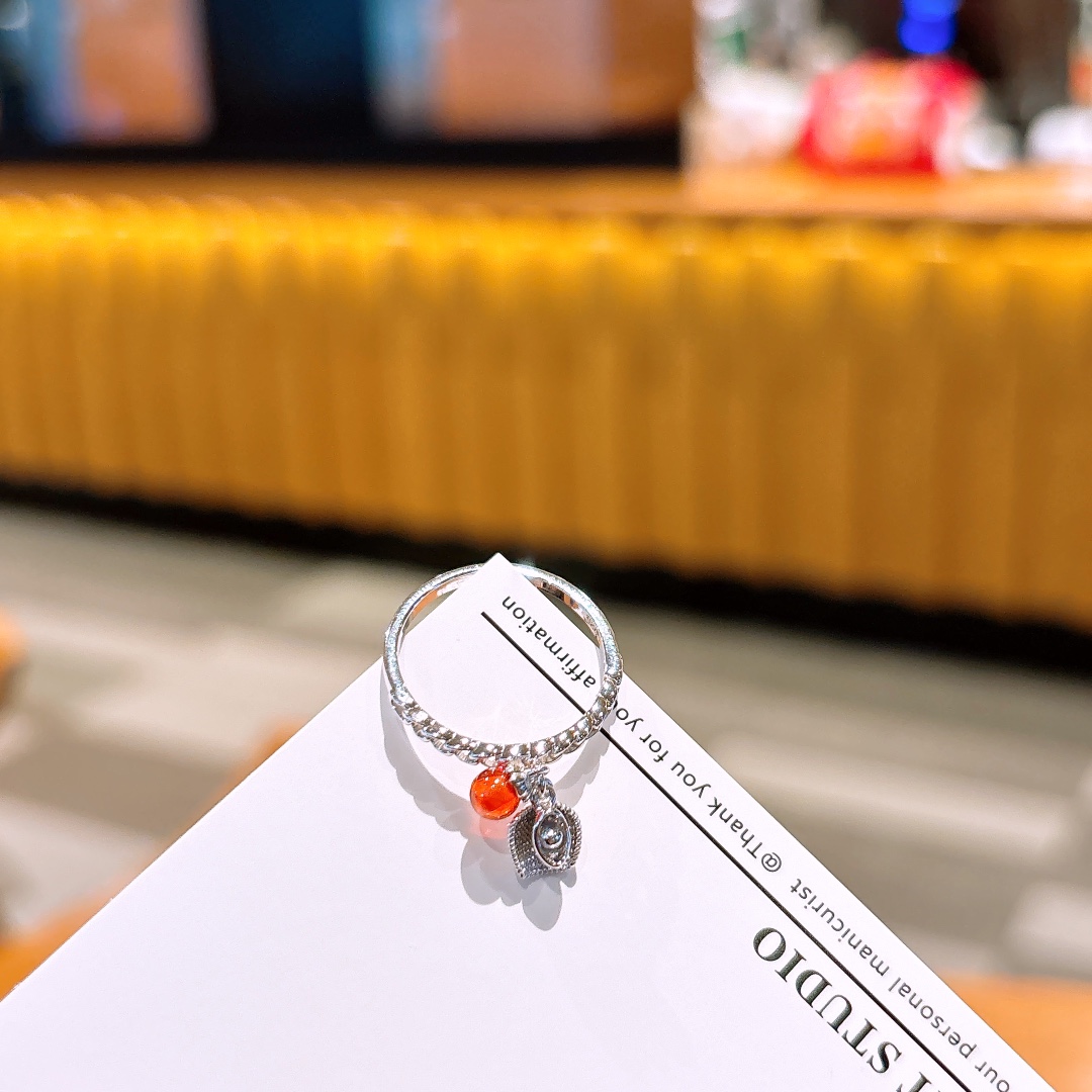 Fine Silver Ring Light Luxury Date Night Gold