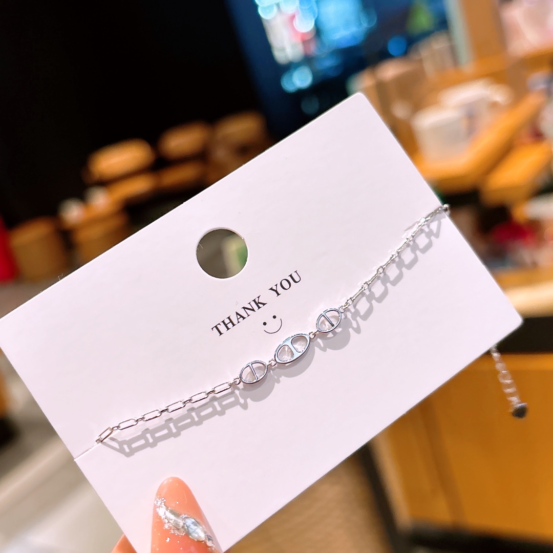 シック925シルバーブレスレットシルバー 先生の日