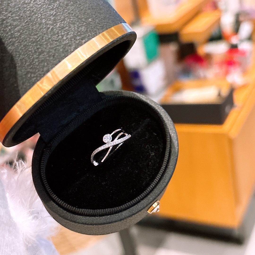 Nickel Free Silver Ring Light Luxury Self-love Gold