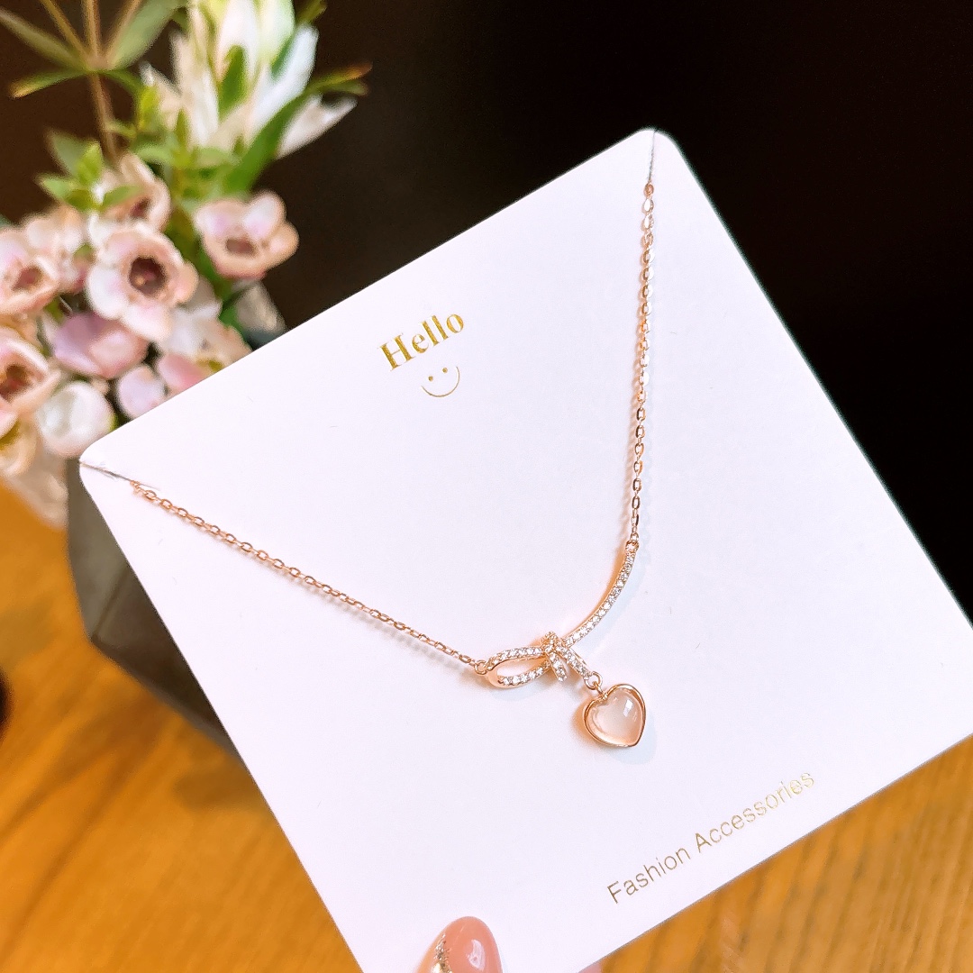 S925 Sterling Silver Necklace Soft Wedding Favor Gold