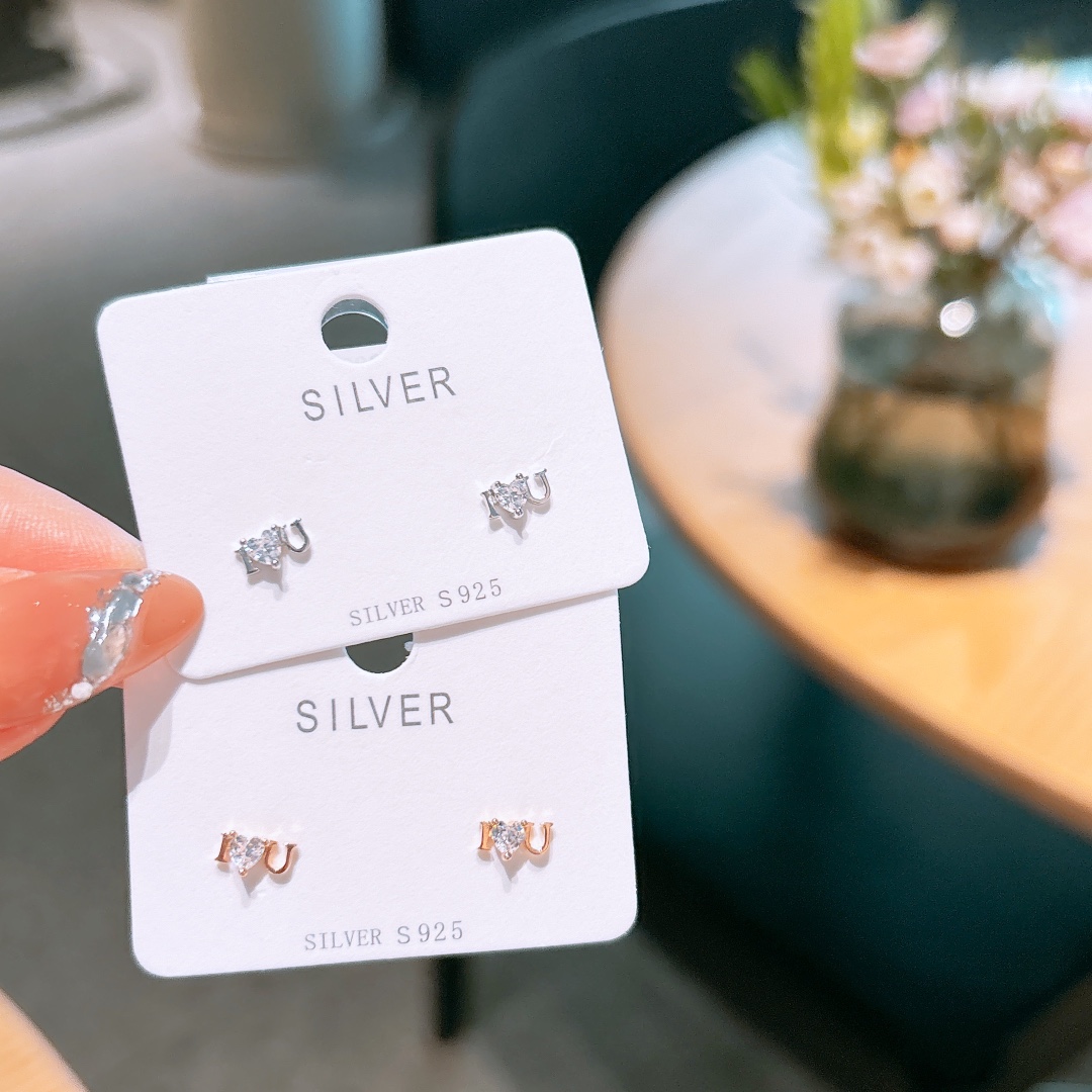 925 Silver Earrings Gentle New Year Silver