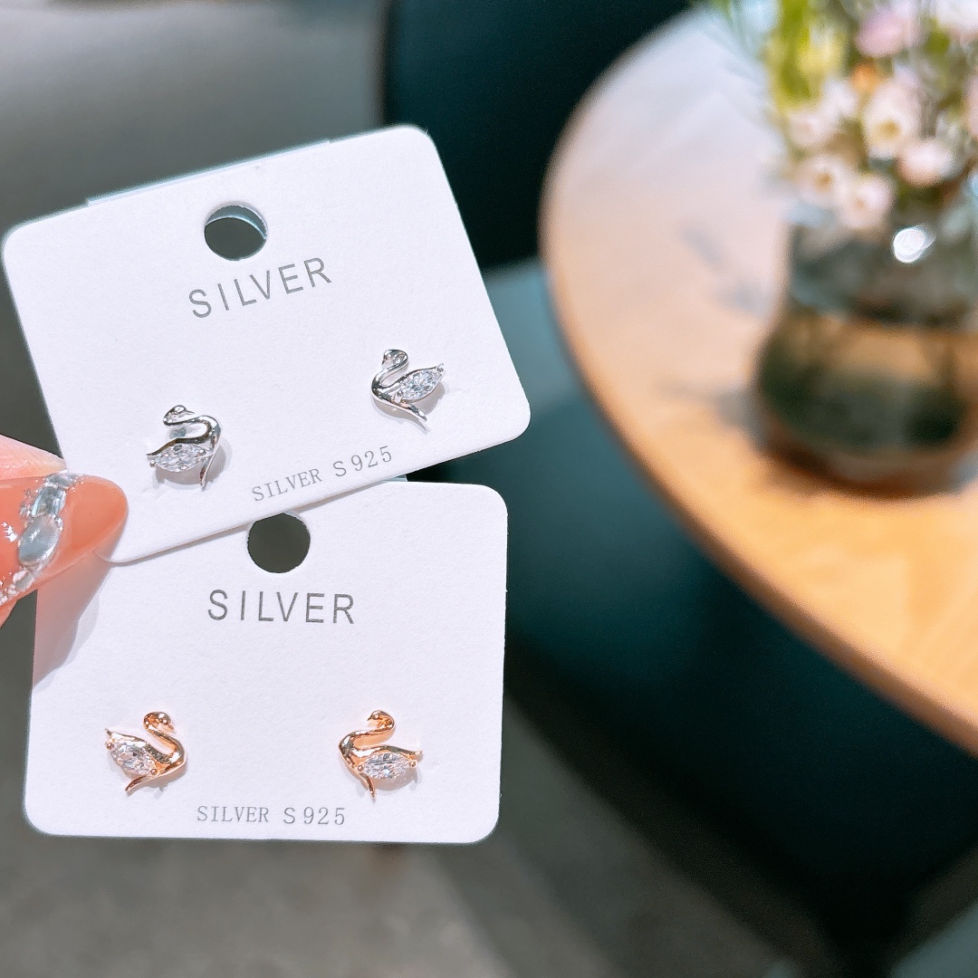 エレガントS925スターリングシルバーイヤリングゴールド プロポーズ