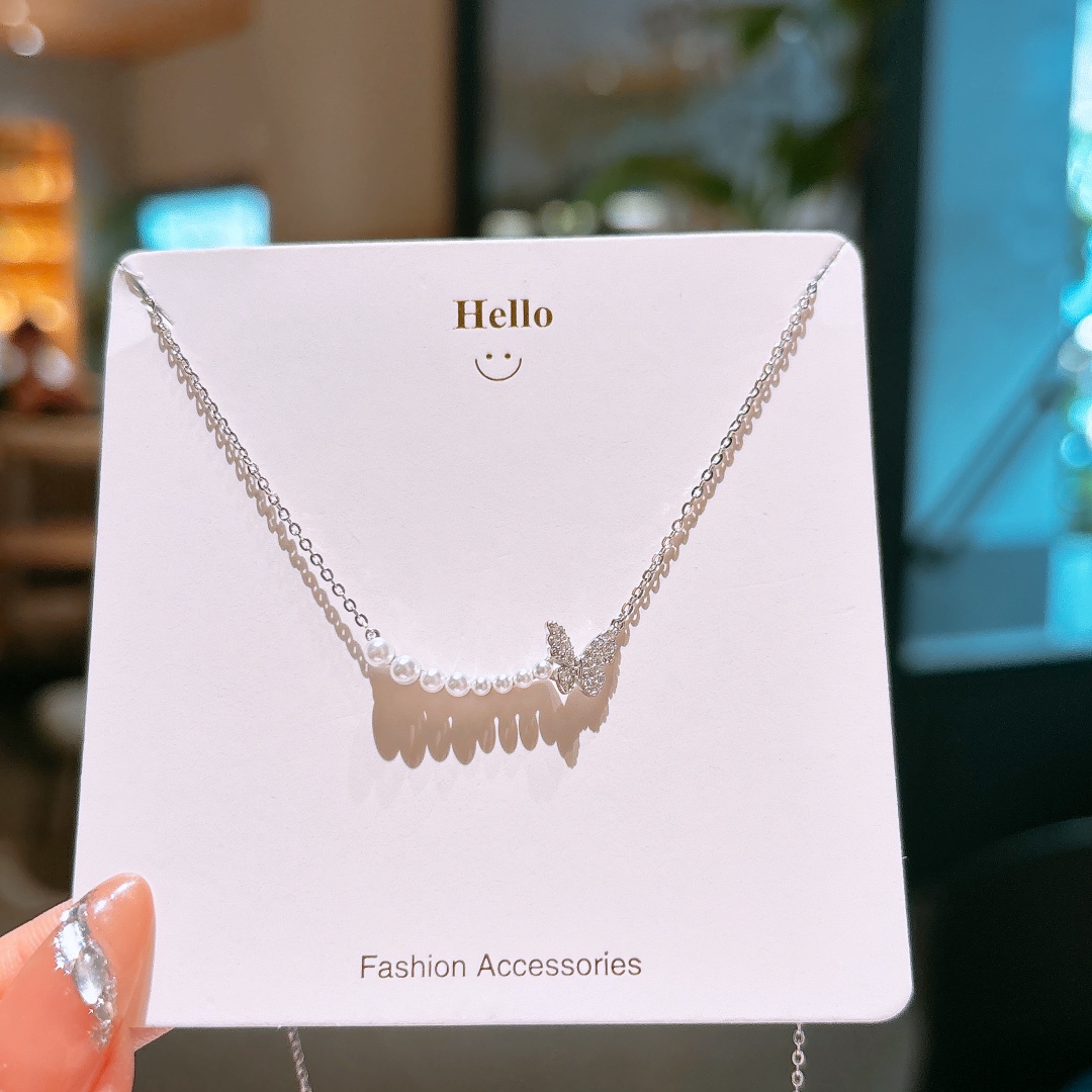 Low Allergy Silver Necklace Artistic Gift for Her Silver