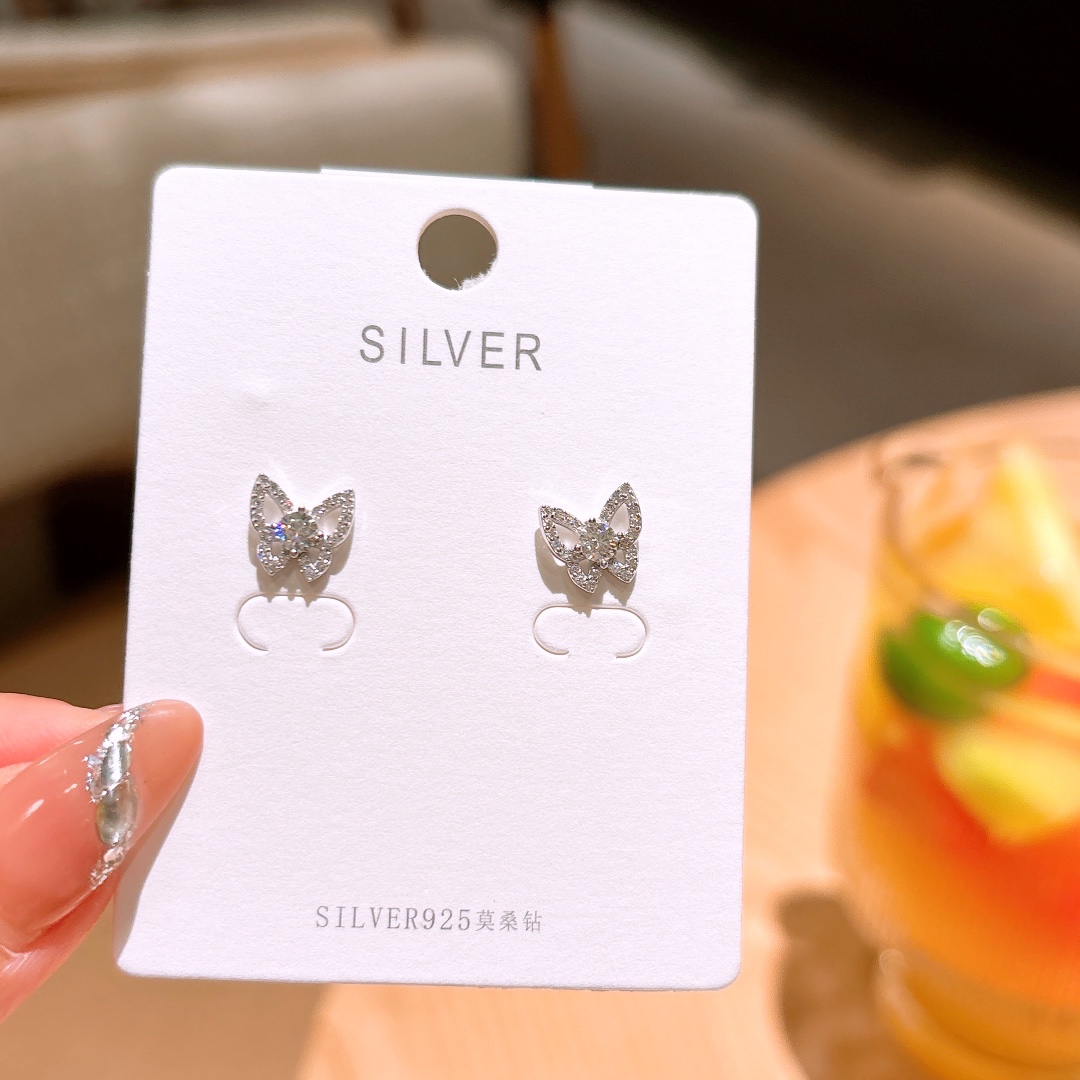 Hypoallergenic Silver Moissanite Studs Pure Proposal Silver