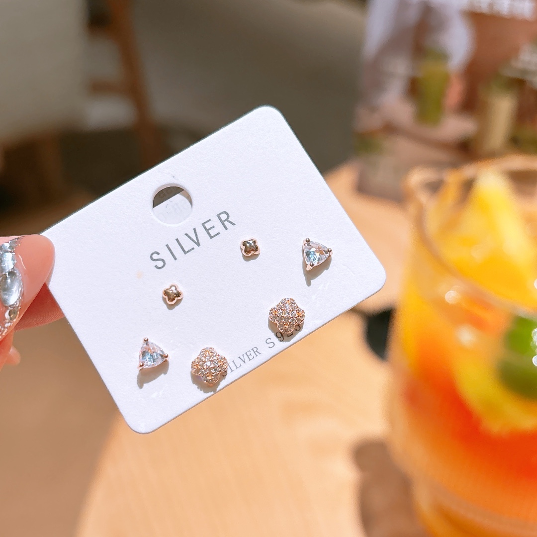 Nickelfreies Silber Ohrringe Ultra minimalistisch Bankett Silber