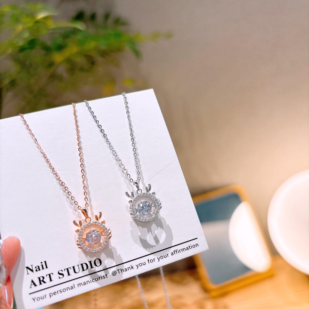 Nickel Free Silver Necklace Unique Office Gold