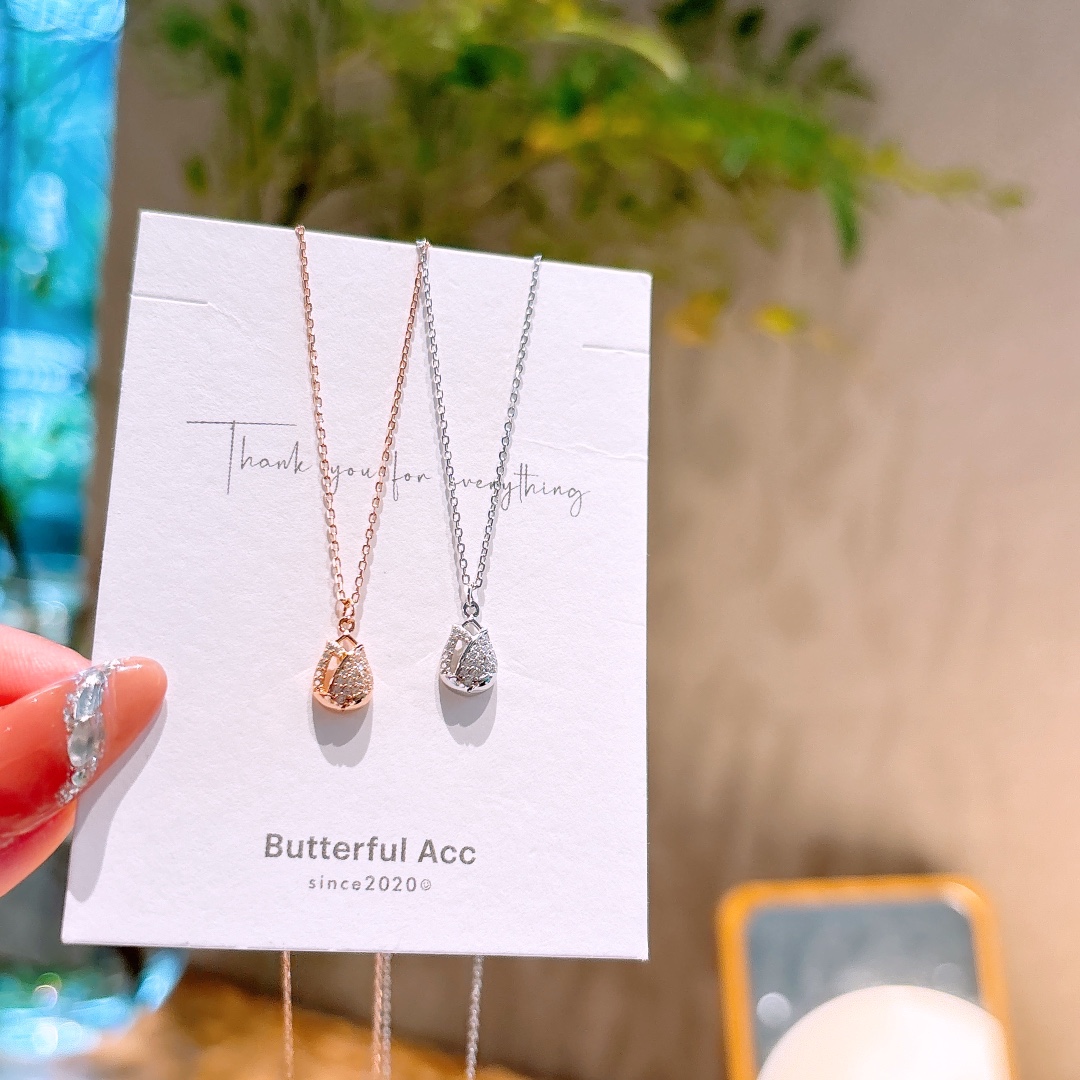 S925 Sterling Silver Necklace Fresh Travel Silver