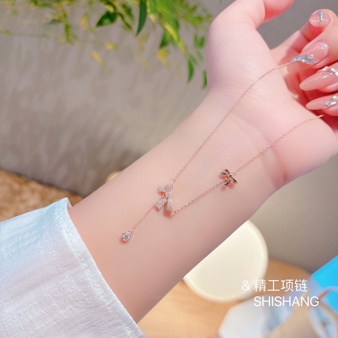 Low Allergy Silver Necklace Elegant Mother's Day Gold