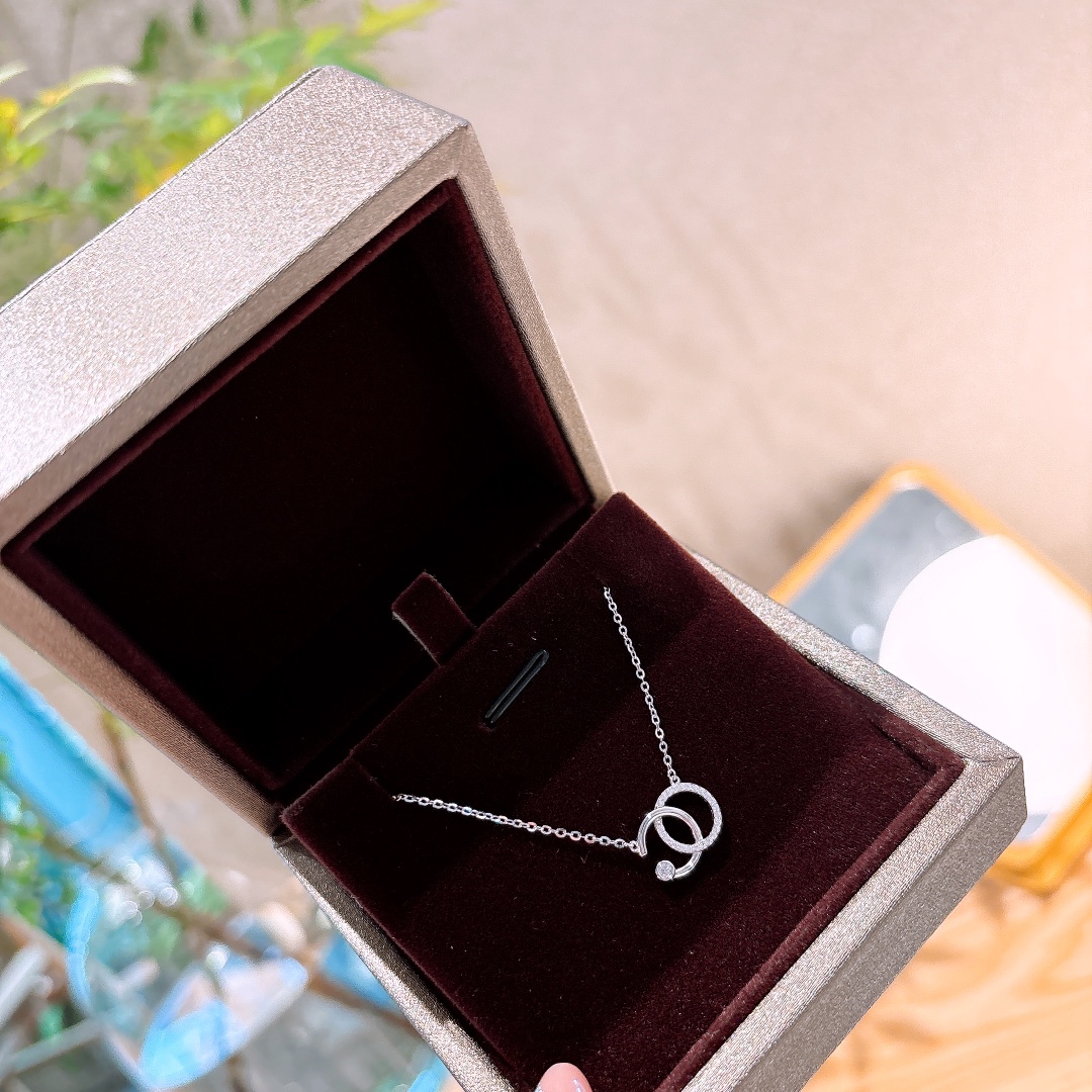 Solid Silver Necklace Romantic Proposal Gold