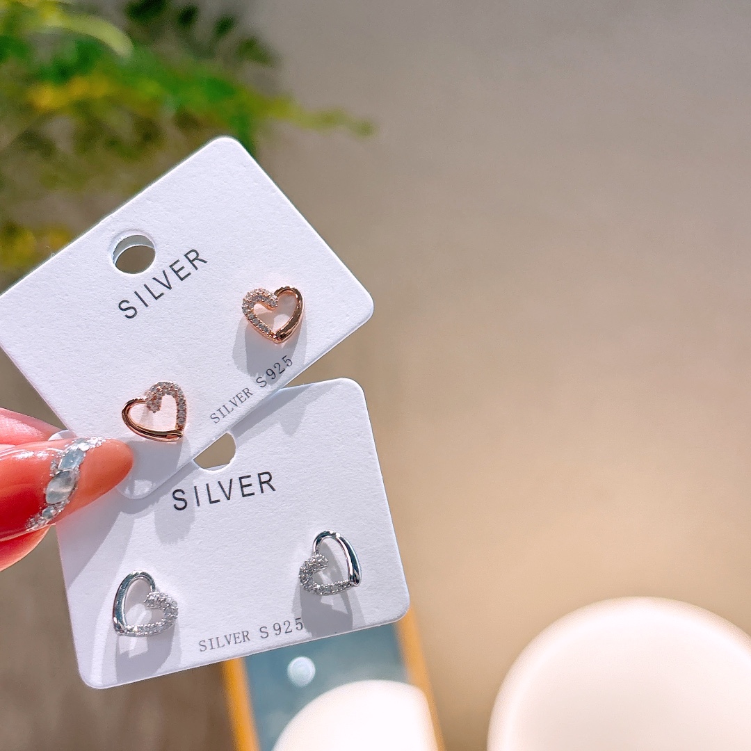 Low Allergy Silver Earrings Ins Style Everyday Wear Silver