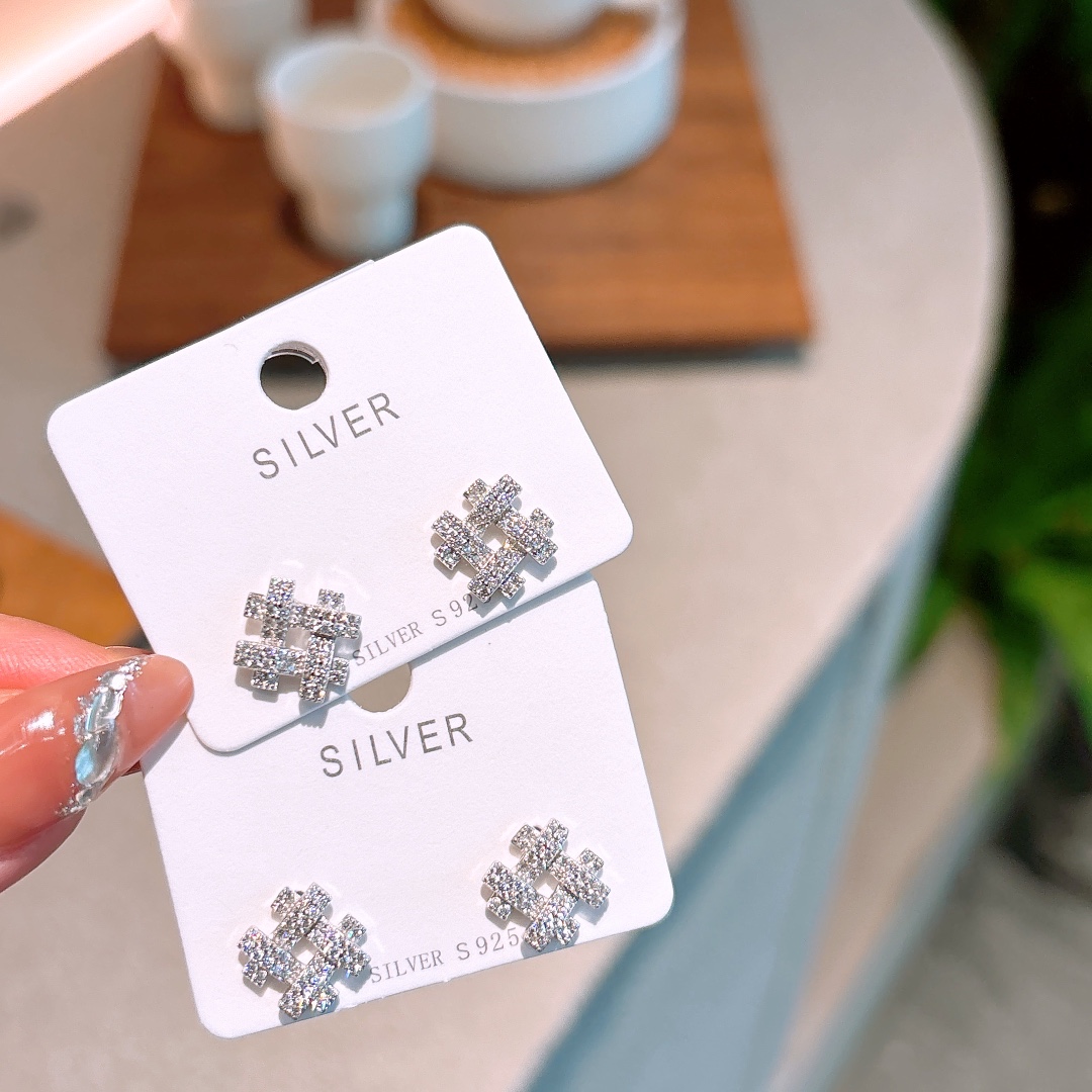 High Polish Silver Earrings Minimalist Confession Gold