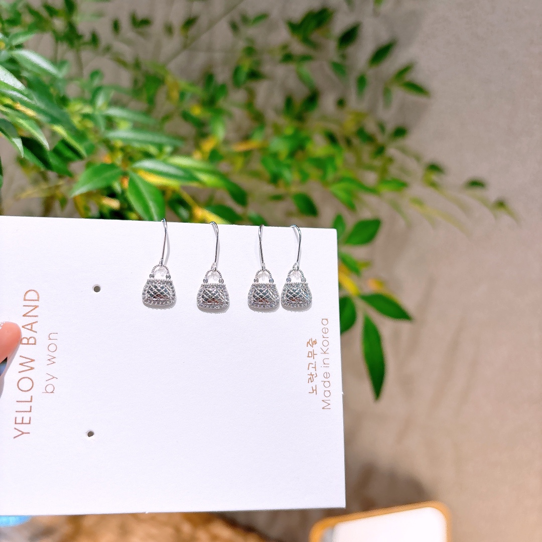 High Polish Silver Drop & Thread Earrings Elegant Wedding Registration