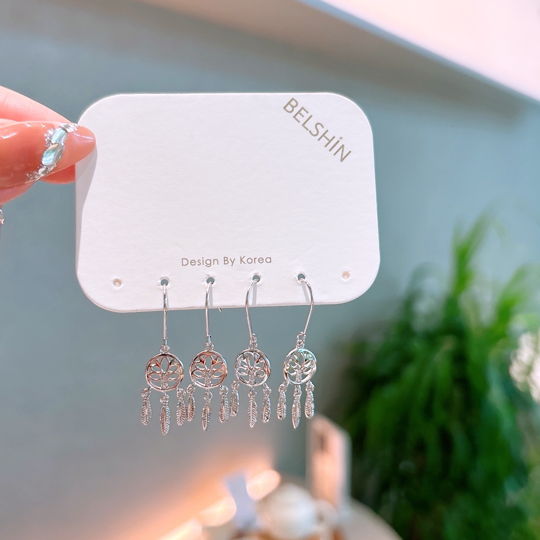 Hypoallergenic Silver Drop & Thread Earrings Lively Date Night Gold