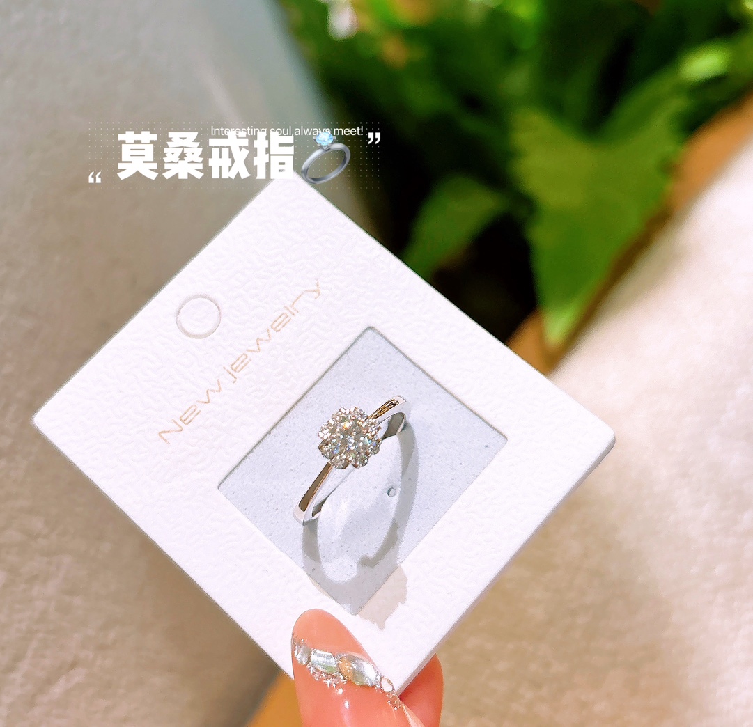 Hypoallergenic Silver Moissanite Ring Fresh Housewarming Gold