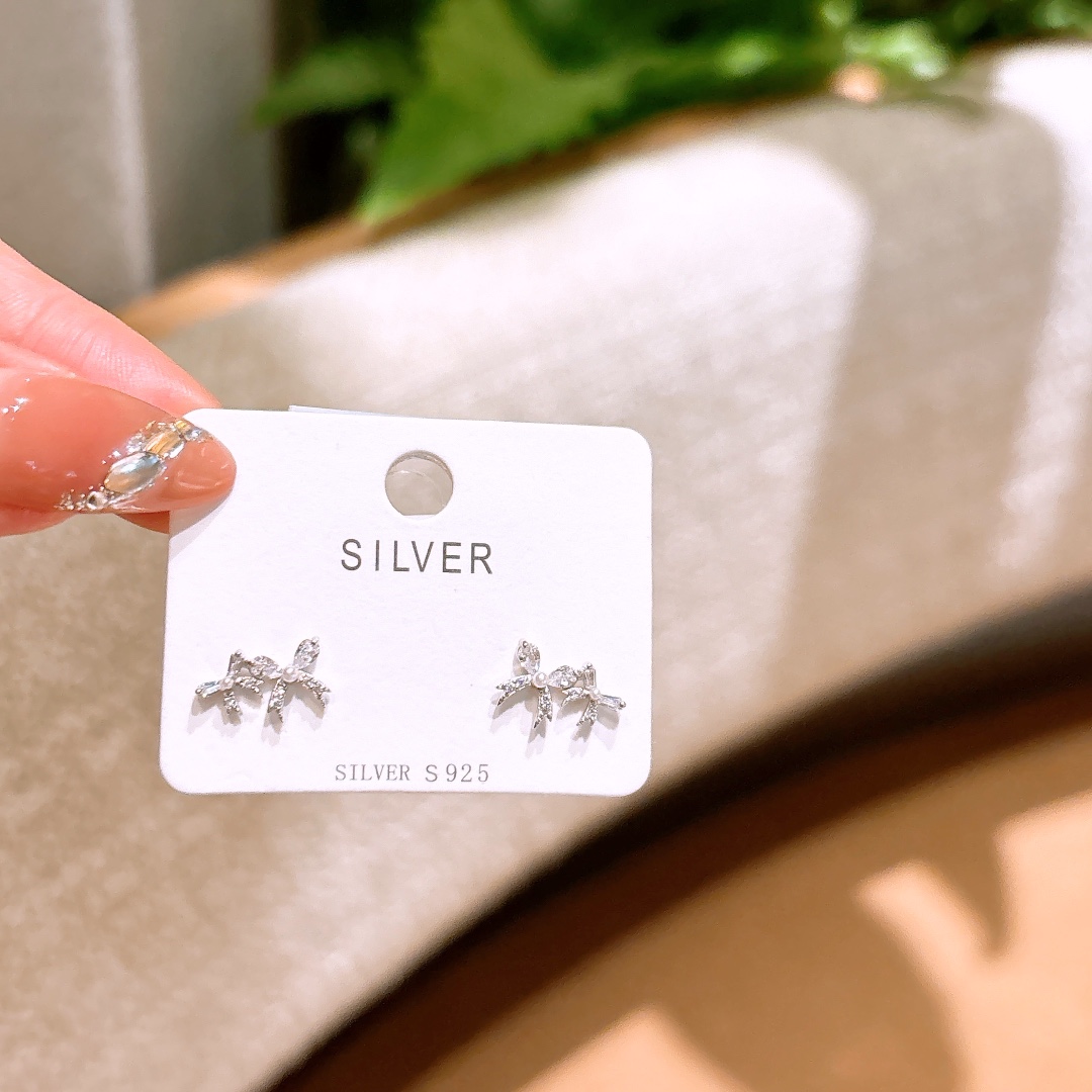 Solid Silver Earrings Girly Father's Day Silver