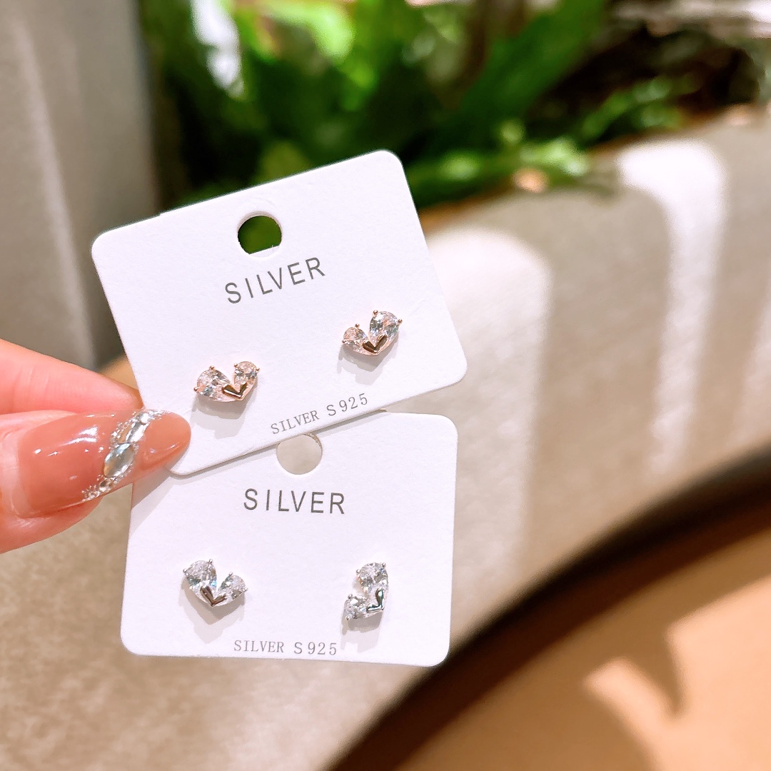 925 Silver Earrings Unique Christmas Gold