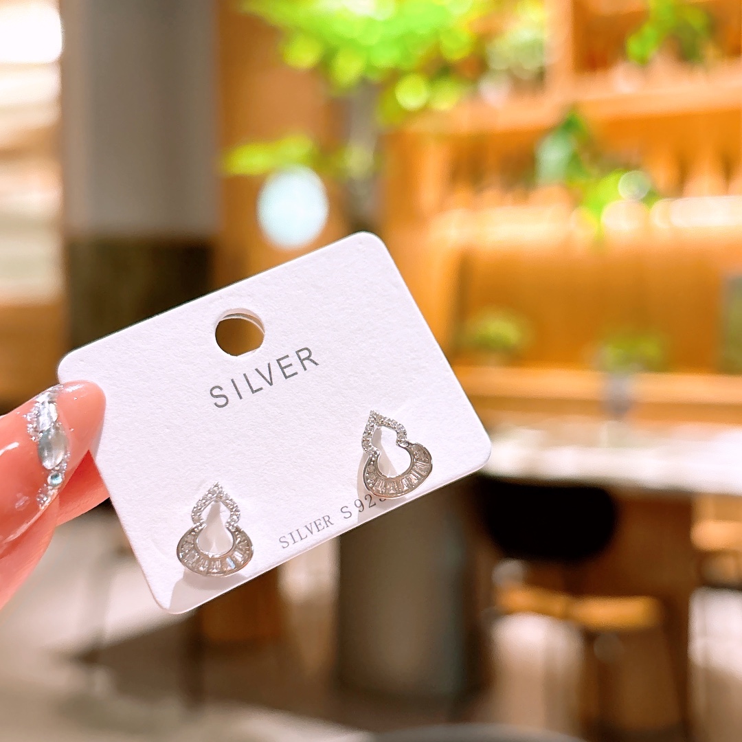 Solid Silver Earrings Chic Wedding Registration Gold