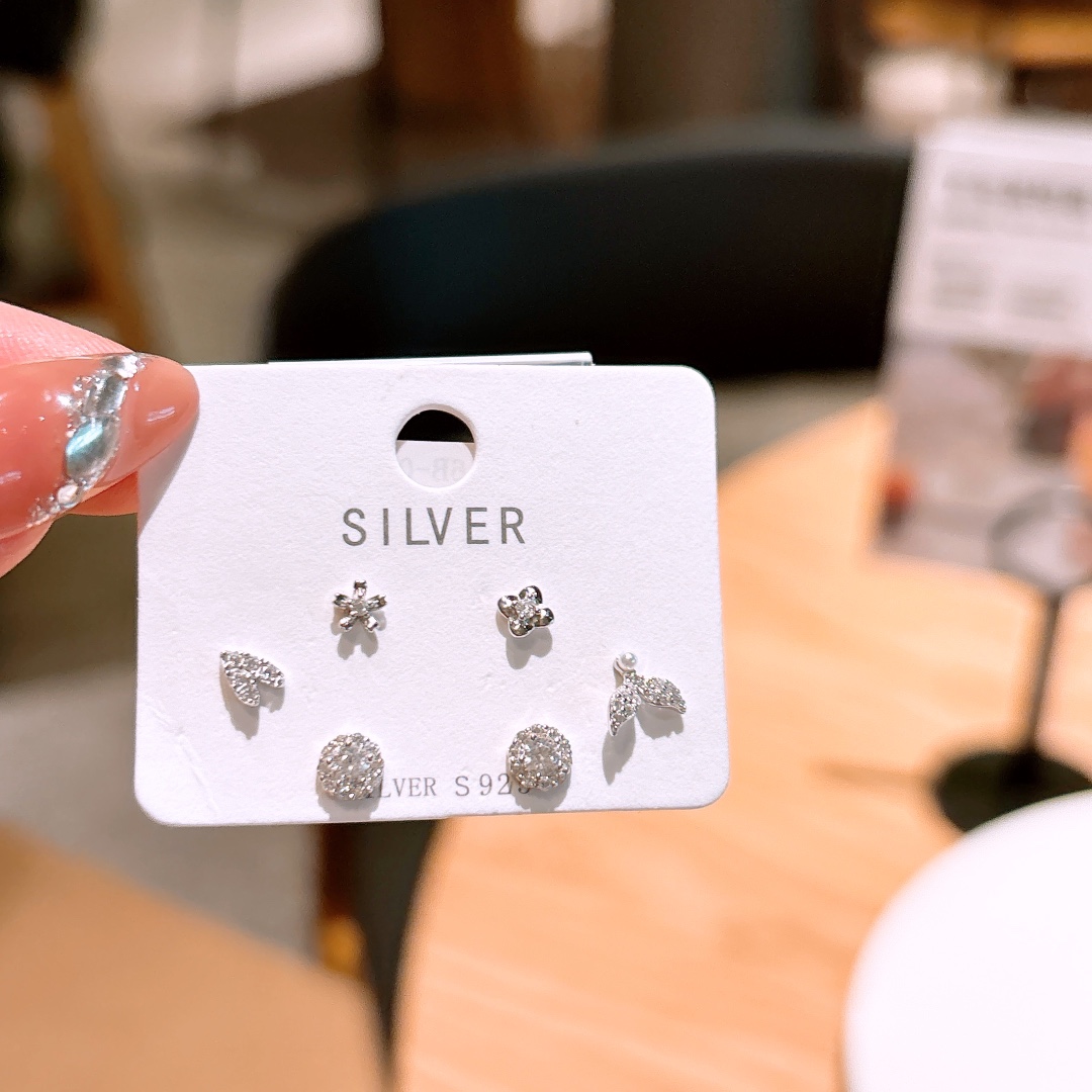 Solid Silver Earrings Girly Teacher's Day Silver