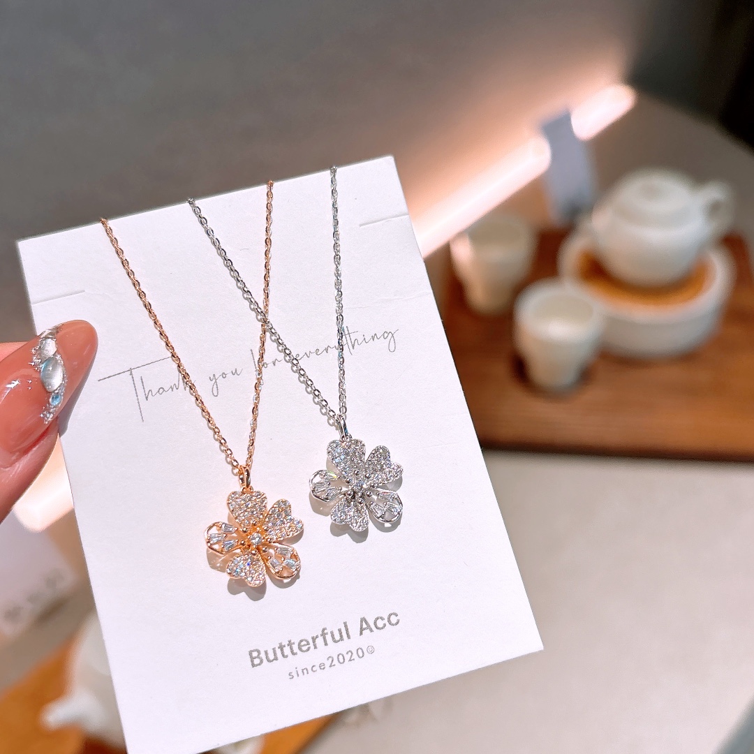 Fine Silver Necklace Romantic Birthday Gold