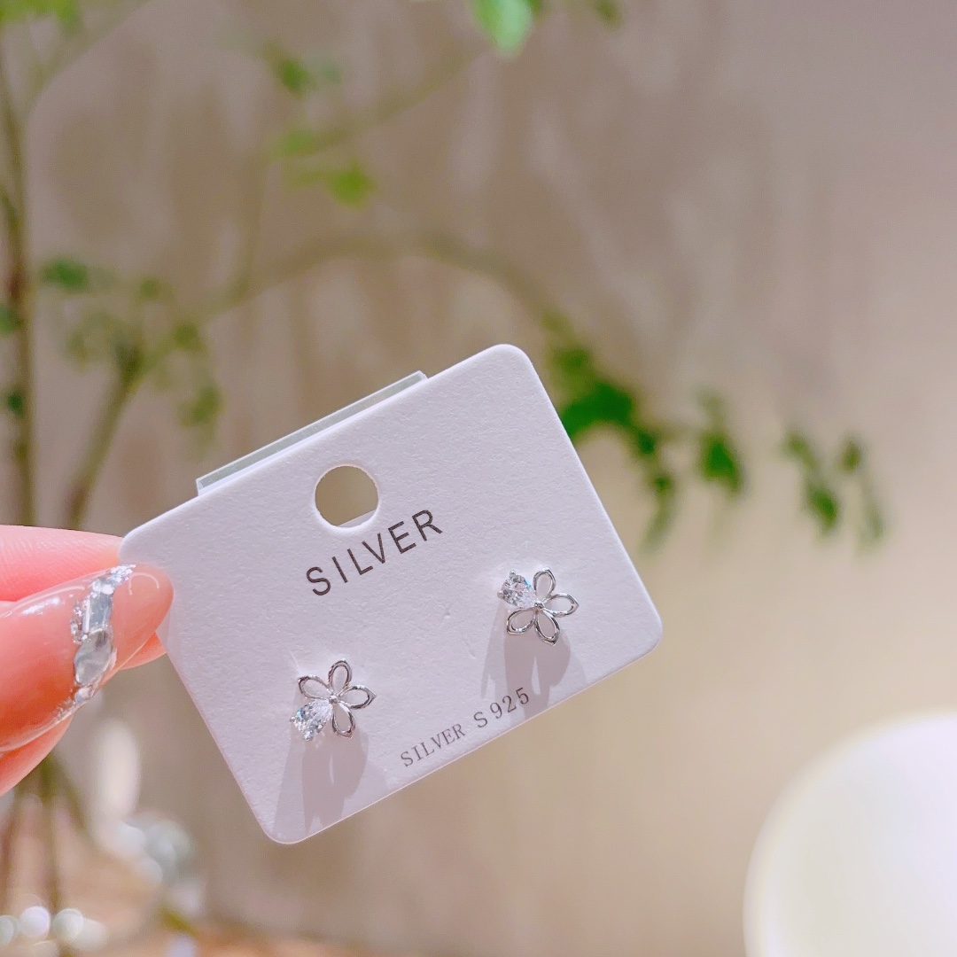 Nickel Free Silver Earrings Ins Style Mother's Birthday Silver