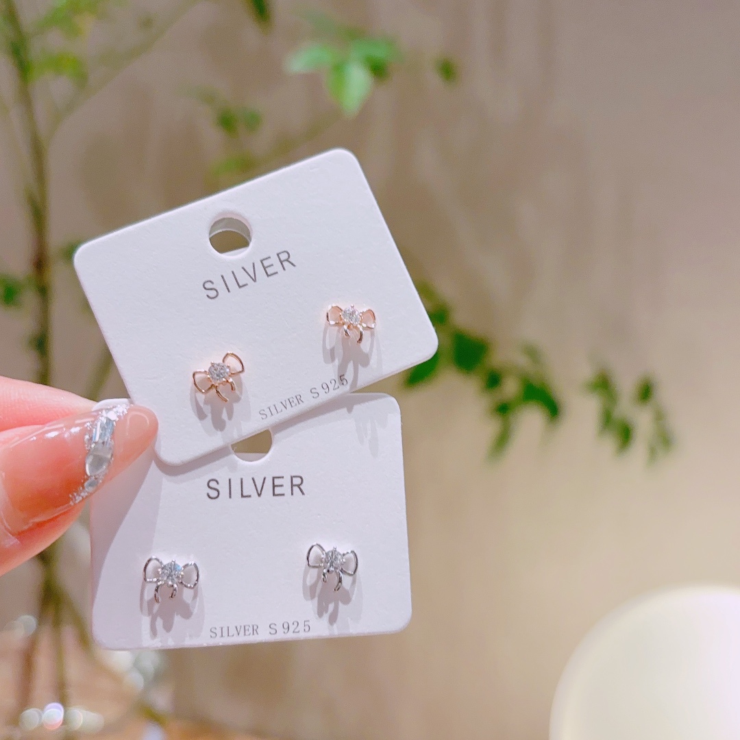 Low Allergy Silver Earrings Vintage Office Gold