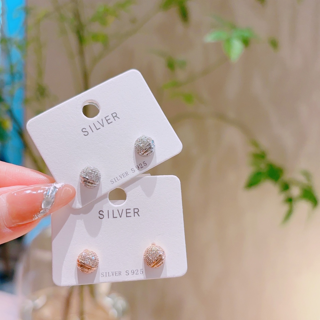 925 Silver Earrings Cute Teacher's Day Gold