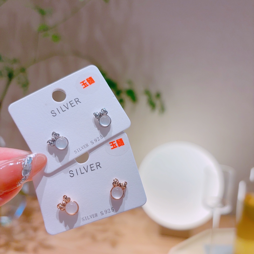 925 Silver Earrings Delicate Self-love Gold