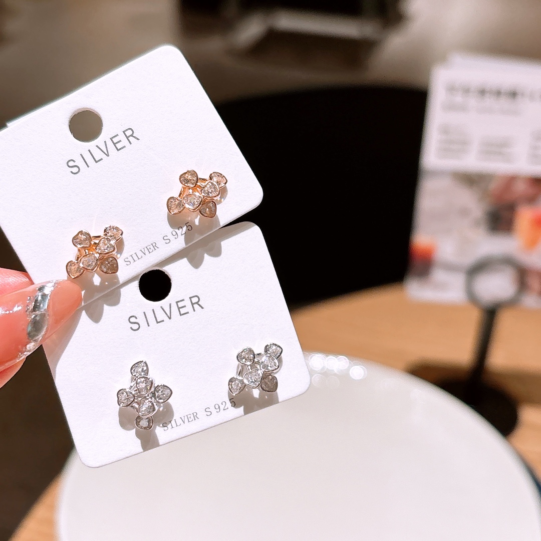 Hypoallergenic Silver Earrings Delicate Christmas Silver