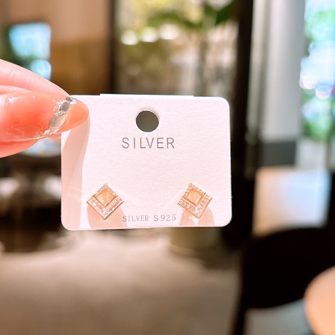 High Polish Silver Earrings Unique Annual Party Gold