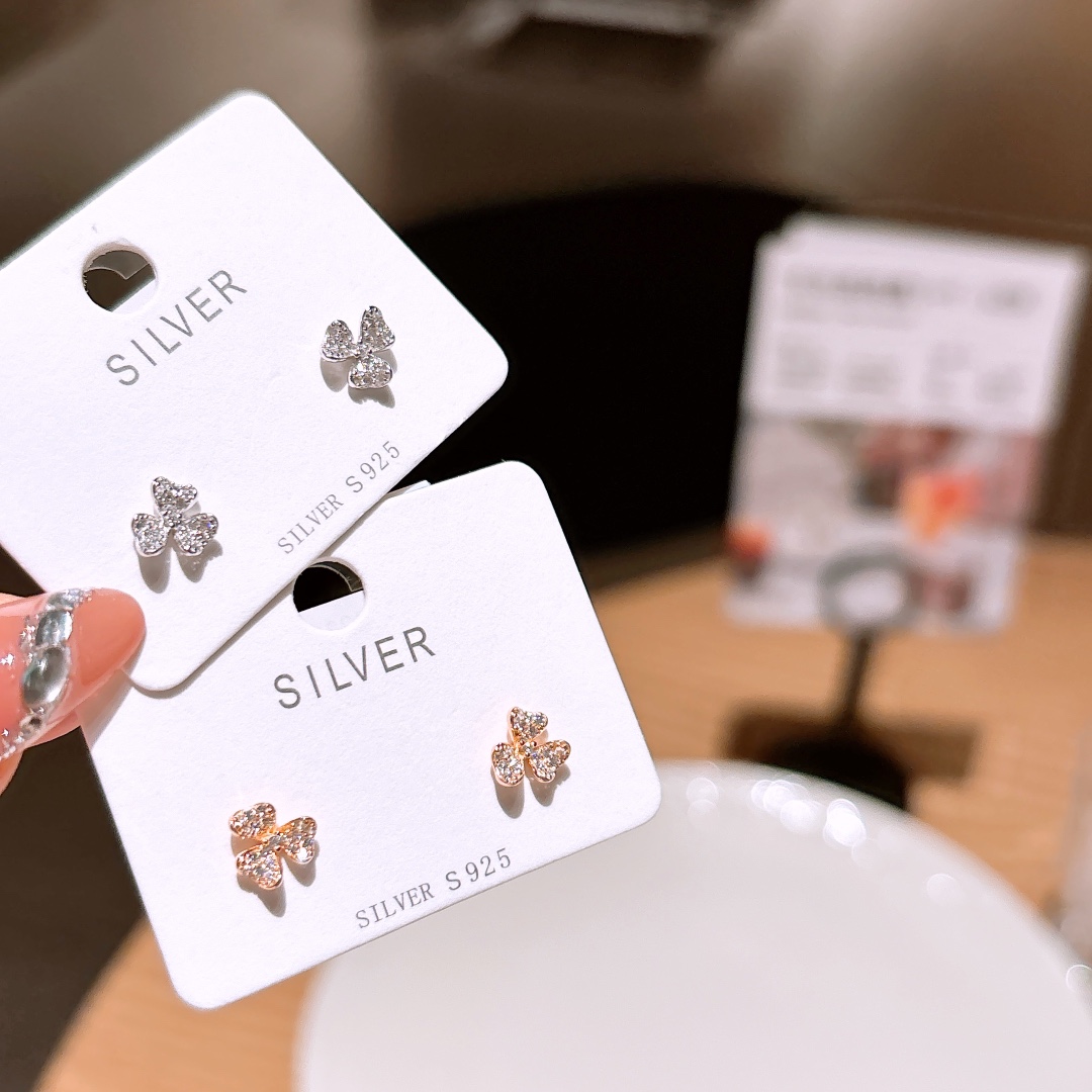 High Polish Silver Earrings Intellectual Graduation Silver