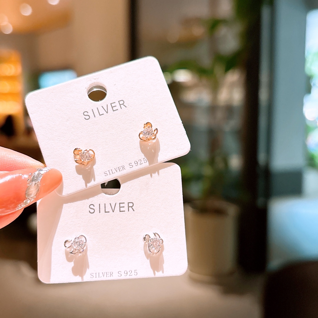 High Polish Silver Earrings Chic Mother's Birthday Gold