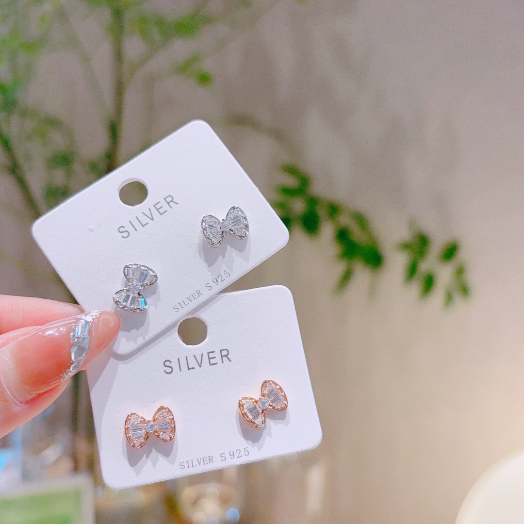 925 Silver Earrings Delicate Wedding Favor Silver