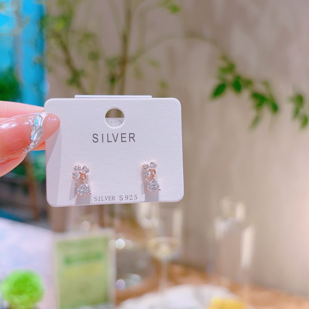 Fine Silver Earrings Sweet Anniversary Gold